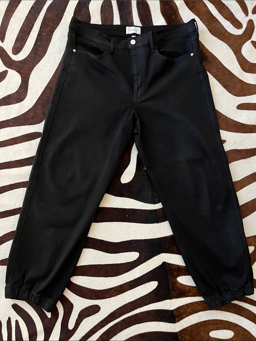Frame Noir Coated 5-Pocket Denim Joggers